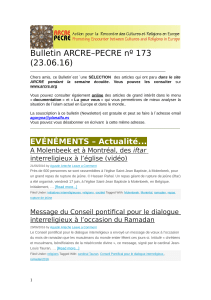 Bulletin ARCRE–PECRE nº 173 (23.06.16)