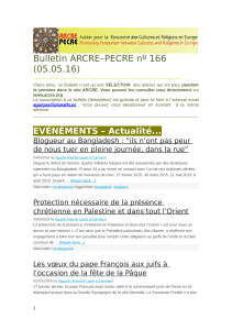 Bulletin ARCRE–PECRE nº 166 (05.05.16)