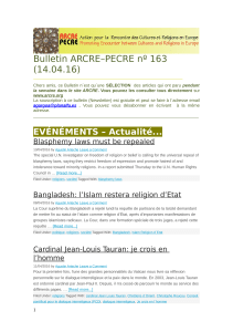 Bulletin ARCRE–PECRE nº 163 (14.04.16)