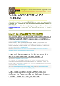 Bulletin ARCRE–PECRE nº 152 (21.01.16)