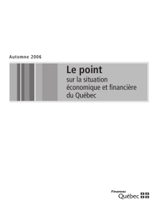 le point  sur la situation économique et financière