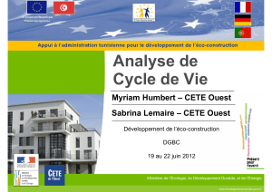 Analyse de Cycle de Vie Myriam Humbert – CETE Ouest