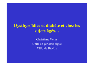 Dysthyro dies et diabц╗te (C. Verny)
