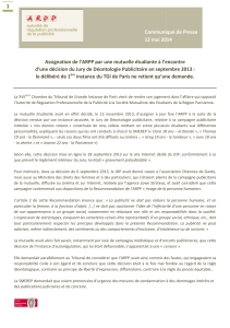 Communiqué de presse Jugement TGI de Paris du 7 mai 2014