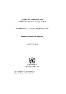 CONFÉRENCE DES NATIONS UNIES SUR LE COMMERCE ET LE DÉVELOPPEMENT