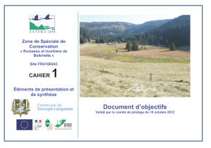 1 Document d’objectifs  CAHIER