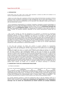 Rapport Moral du BVP 2003  1/ INTRODUCTION