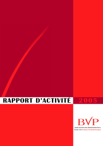 RAPPORT D’ACTIVITÉ 2005
