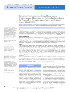 Eicosanoid Modulation in Advanced Lung Cancer: