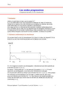 Les ondes progressives