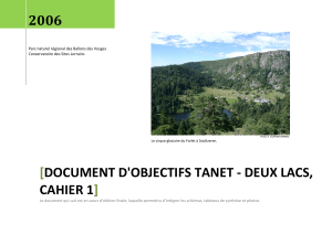 2006 DOCUMENT D'OBJECTIFS TANET - DEUX LACS, CAHIER 1