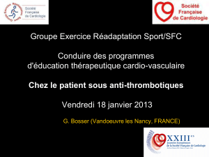 Groupe Exercice Réadaptation Sport/SFC  Conduire des programmes d'éducation thérapeutique cardio-vasculaire