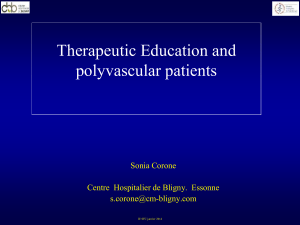 Therapeutic Education and polyvascular patients  Sonia Corone