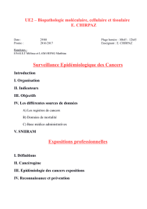 UE2 – Biopathologie moléculaire, cellulaire et tissulaire E. CHIRPAZ