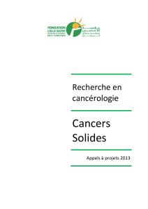 Cancers Solides Recherche en cancérologie