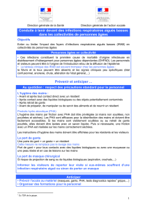 Conduite tenir devant des infections respiratoires aigu s basses dans les collectivit s de personnes g es