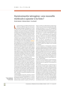 L Gynécomastie iatrogène : une nouvelle
