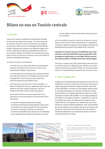 Bilans en eau en Tunisie centrale 1. Contexte