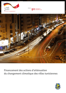 Financement des actions d’atténuation du changement climatique des villes tunisiennes