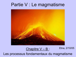 Partie V : Le magmatisme – B : Chapitre V
