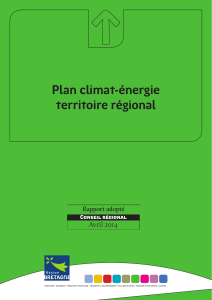 Plan climat-énergie territoire régional Avril 2014 Rapport adopté