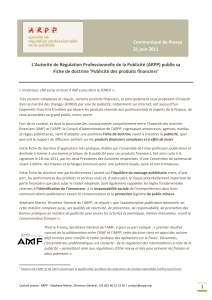 L’Autorité de Régulation Professionnelle de la Publicité (ARPP) publie sa