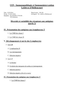 UE9-Lefebvre d Hellecourt-Diversite et variabilite des recepteurs aux antigènes partie 2 (pdf)