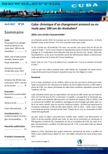 Sommaire  Cuba: chronique d’un changement annoncé ou en