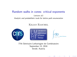 Random walks in cones: critical exponents