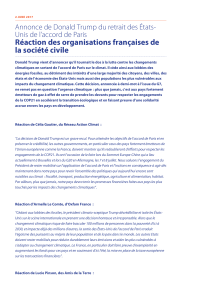 Réaction des organisations françaises de la société civile