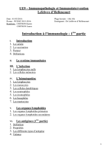 Intro a l immunologie 1ere partie (word)