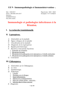 UE 9 - Immunopathologie et Immunointervention -.