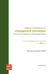 changement climatique 25 Intégrer l’adaptation au dans les projets de développement