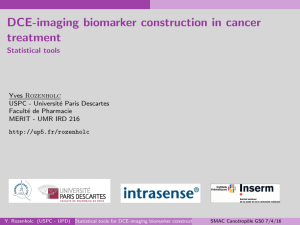 DCE-imaging biomarker construction in cancer treatment Statistical tools
