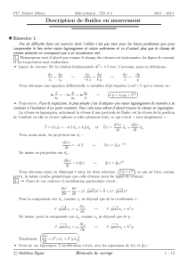 Description de fluides en mouvement ✾ Exercice 1