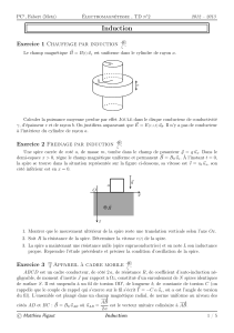 Induction Exercice 1 Chauffage par induction