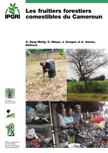 Les fruitiers forestiers comestibles du Cameroun Editeurs
