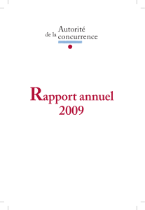 R apport annuel 2009 Autorité