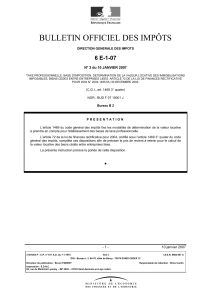 BULLETIN OFFICIEL DES IMPÔTS 6 E-1-07 N° 3 du 10 JANVIER 2007