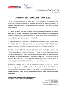 COMMUNIQUÉ DE PRESSE LANCEMENT DE LA CAMPAGNE « MARS BLEU »