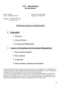 UE2 – Biopathologie Mr HOARAU