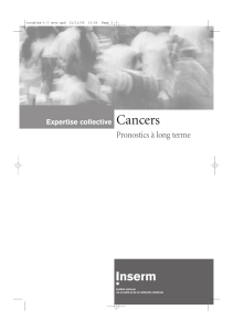 Cancers Pronostics à long terme Expertise collective