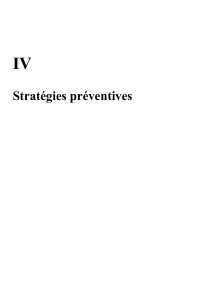 IV Stratégies préventives