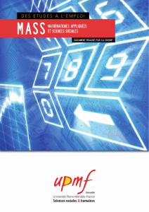 Des &eacute;tudes &agrave; l'emploi - MIASHS (anciennement MASS)