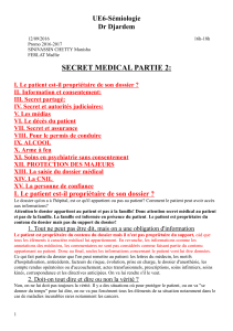 SECRET MEDICAL PARTIE 2: UE6-Sémiologie Dr Djardem