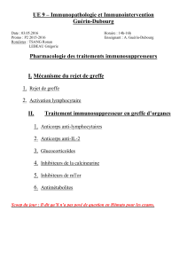 UE 9 – Immunopathologie et Immunointervention Guérin-Dubourg