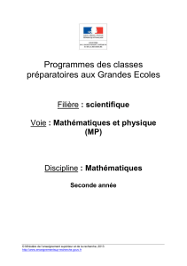 Programme officiel de la classe MP