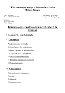 UE9 - Immunopathologie et Immunointervention Philippe Gasque