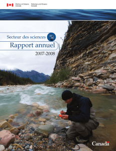 Rapport annuel 2007-2008 Secteur des sciences