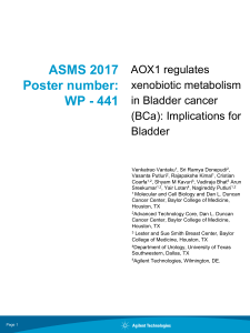 ASMS 2017 Poster number: WP - 441 AOX1 regulates
